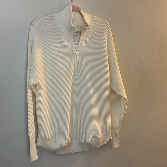NWT ARIES RIBBED WHITE SWEATER - Picture 4 of 15